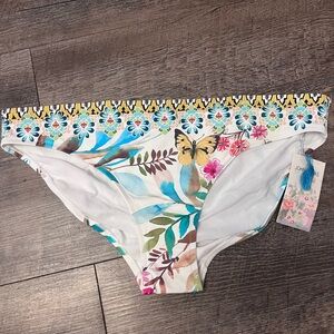 Johnny Was Multicolor Floral Swim Bottom